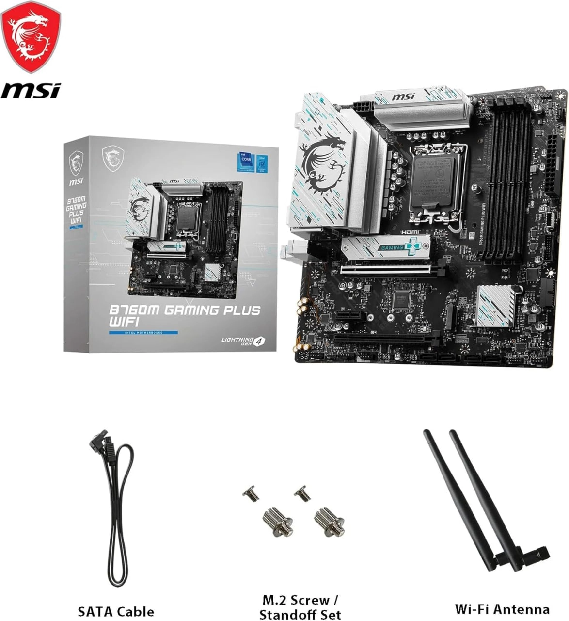 Материнская плата MSI B760M GAMING PLUS WIFI DDR5 онлайн