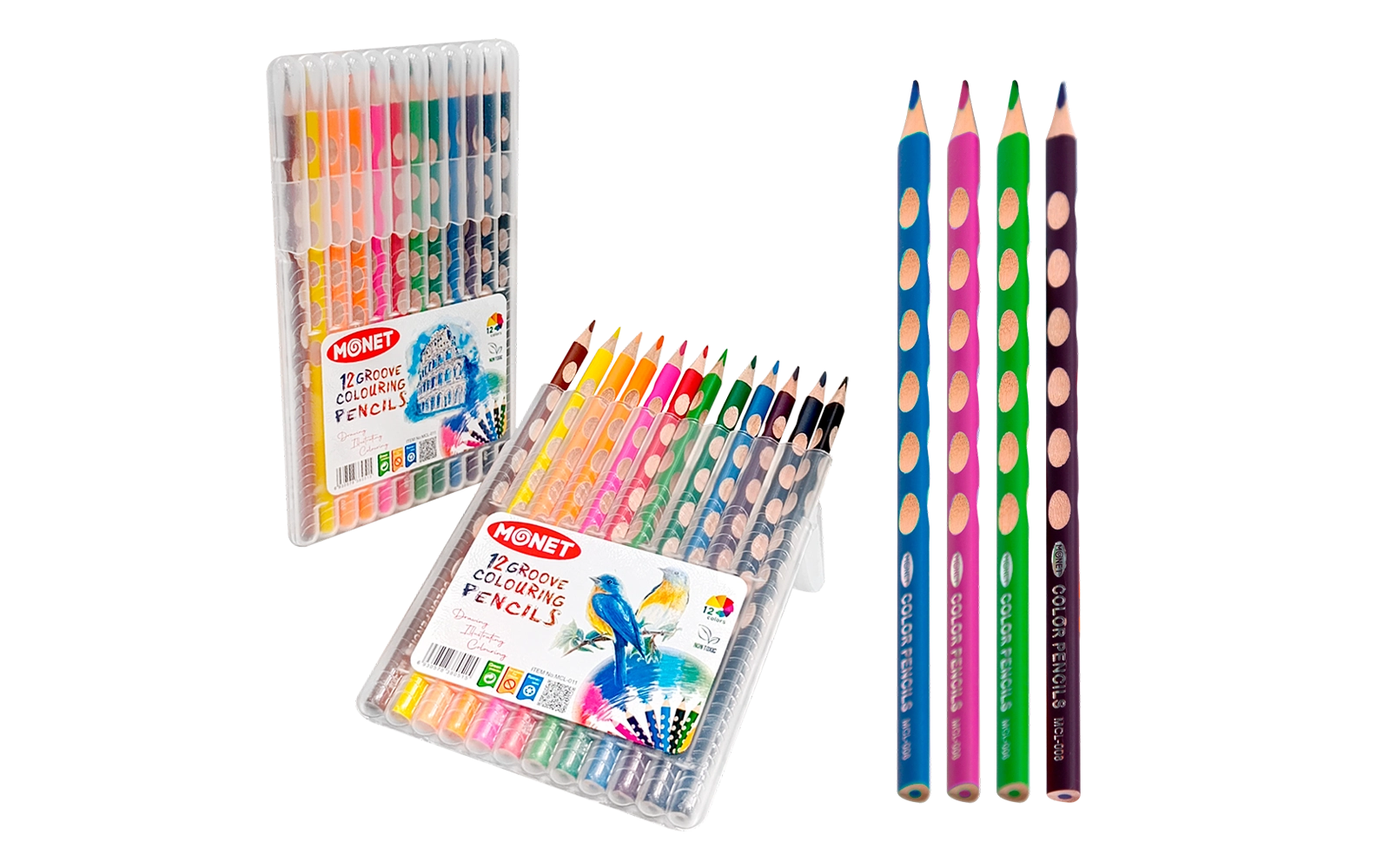 Цветные карандаши Monet Plastic 12 цветов MCL011 купить