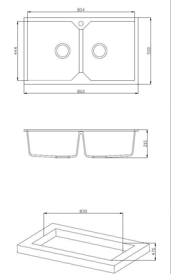 Кухонная мойка Hofmann SSDA8650BK/HF недорого