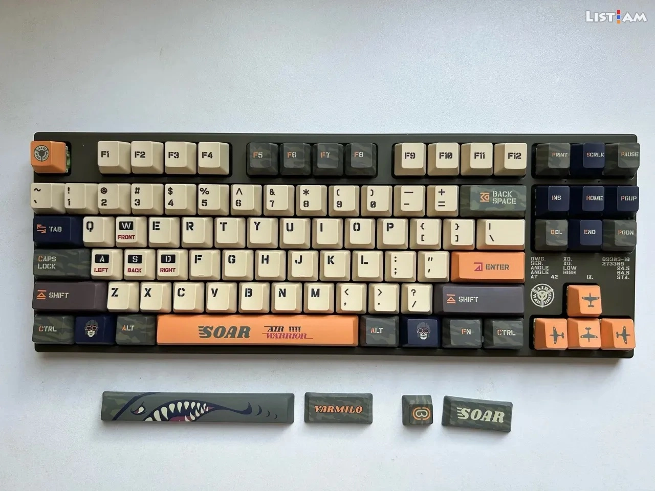 Varmilo VEA87 Warrior-Soar TTC Golden Pink EN klaviaturasi arzon