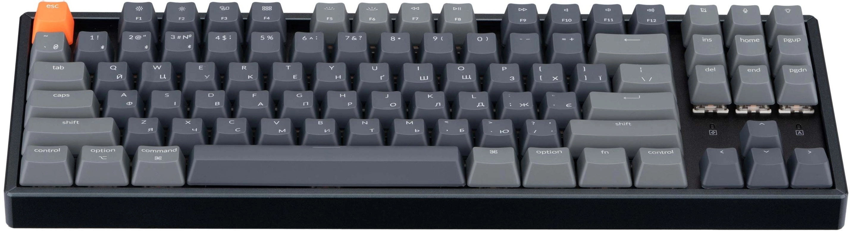 Клавиатура Keychron K8 Aluminum Frame 87 keys, Gateron Red, Hot-Swap, RGB, Black (K8J1_Keychron) arzon