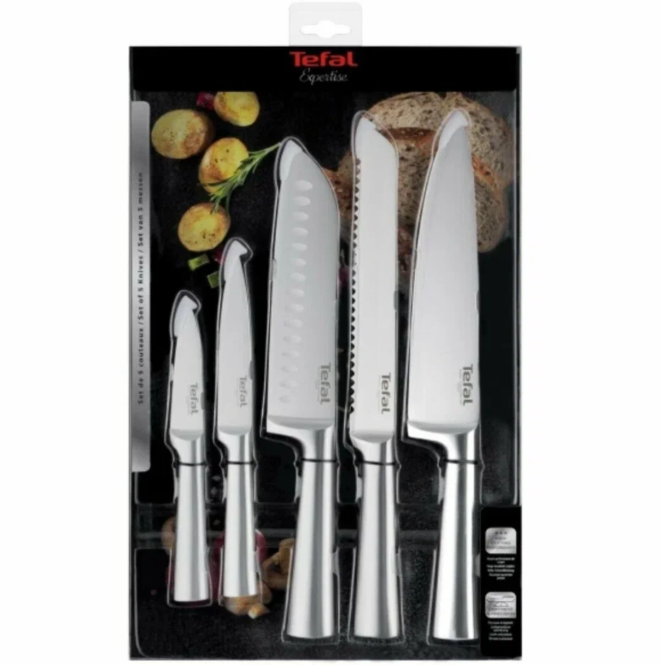 Набор кухонных ножей Tefal Expertise (5 ножей) K121S575 arzon