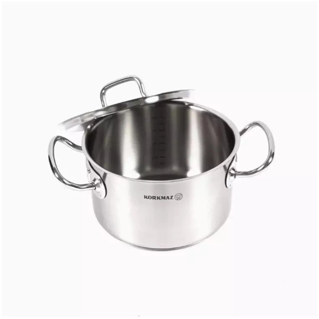 Korkmaz Proline Gastro 32 sm 15 l, zanglamaydigan po‘lat, ko‘p qatlamli kapsulali taglik, kostryulkasi (A2725) , Silver arzon
