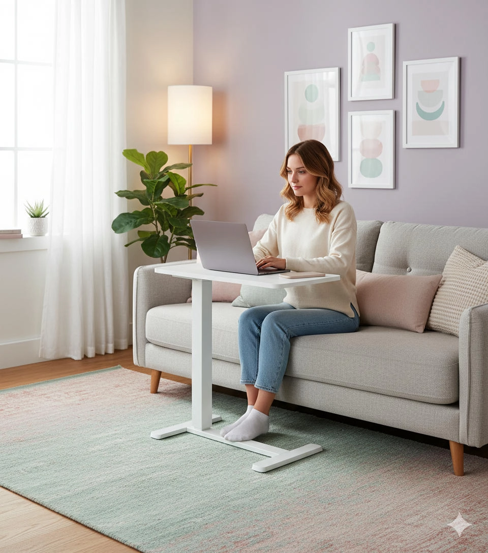 Stol kompaktniy 2E CE710WW – balandligi sozlanadigan, White arzon