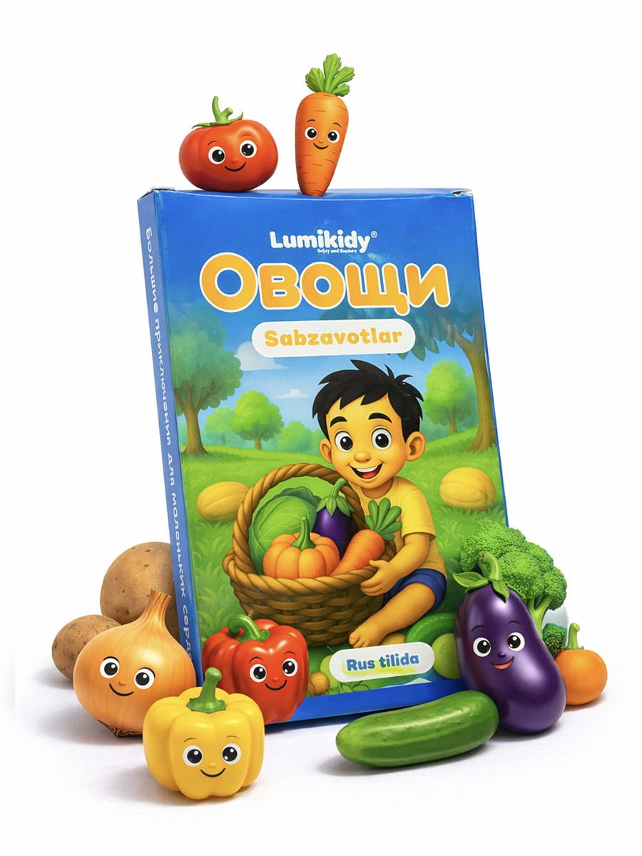 Bolalar rivojlanishi uchun kartochkalar: Sabzavotlar- Овощи (rus tilida) sotib olish