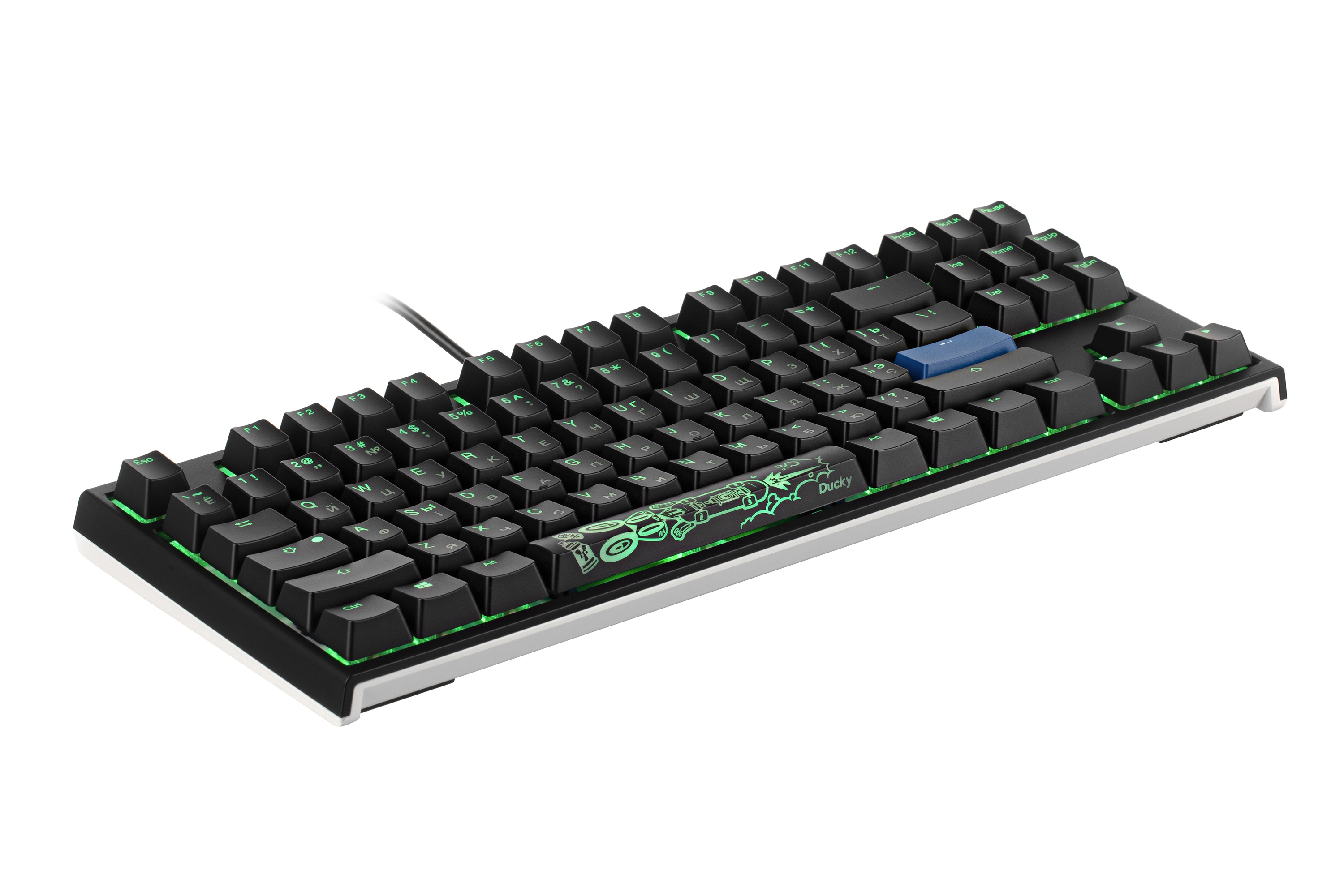 Ducky One 2 TKL RGB LED UA/RU Cherry Red (Black-White) klaviaturasi xususiyatlar