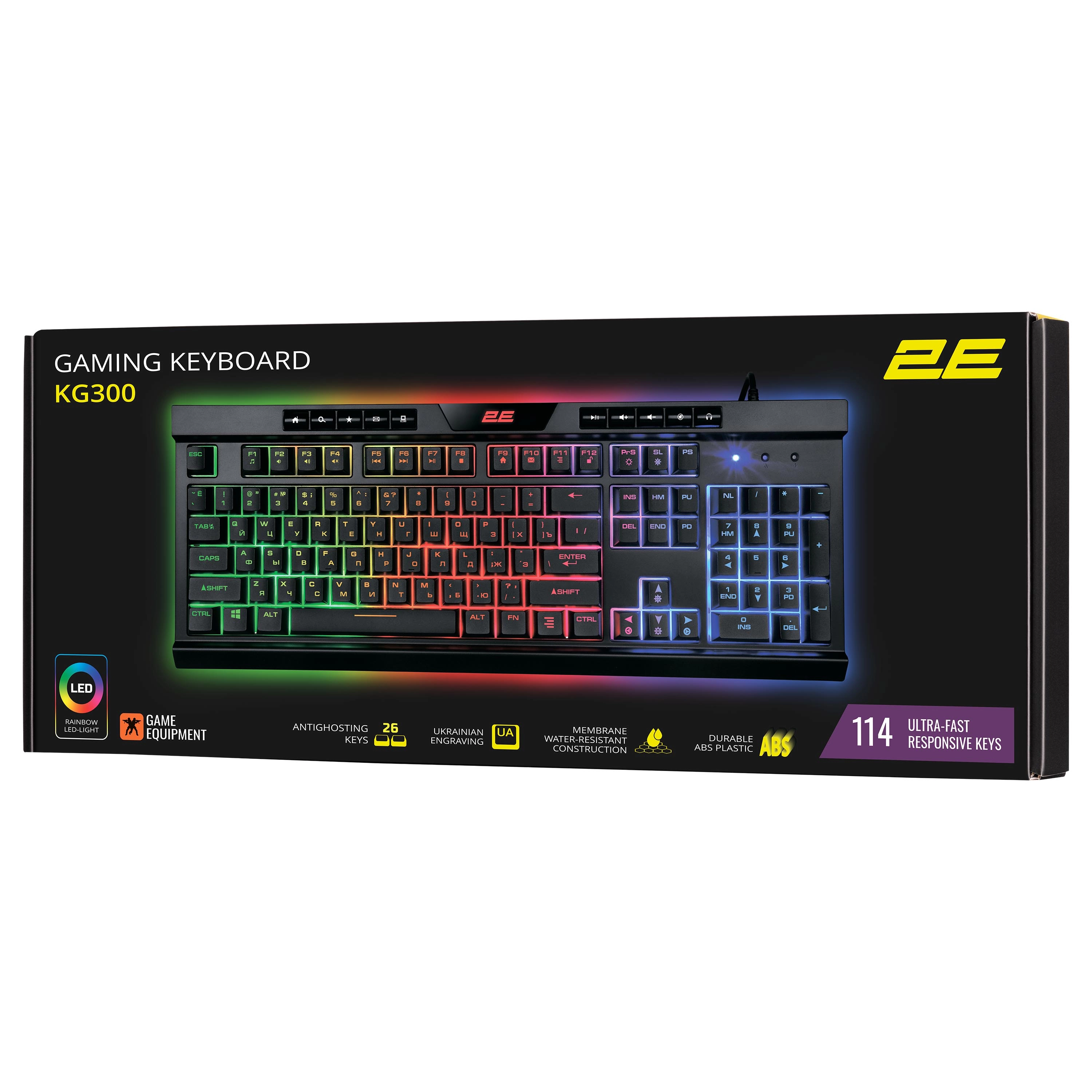 Klaviatura 2E Gaming Keyboard KG300 xususiyatlar