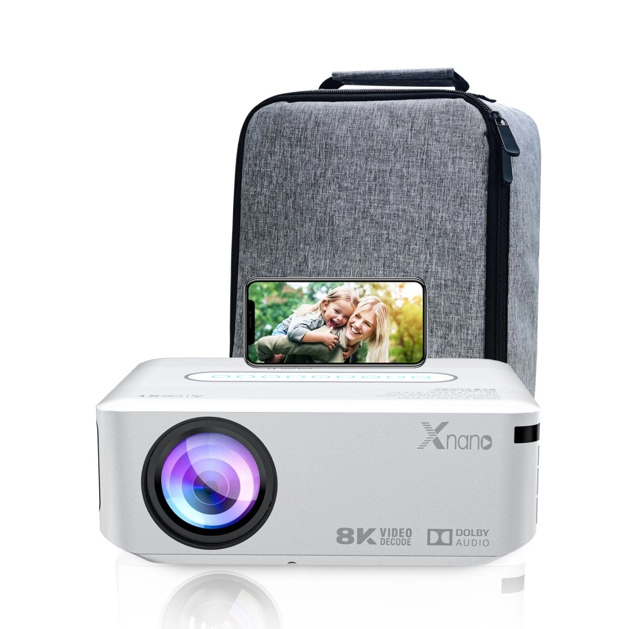 Proyektor Xnano X1 8K Wi-Fi, Full HD, White sotib olish