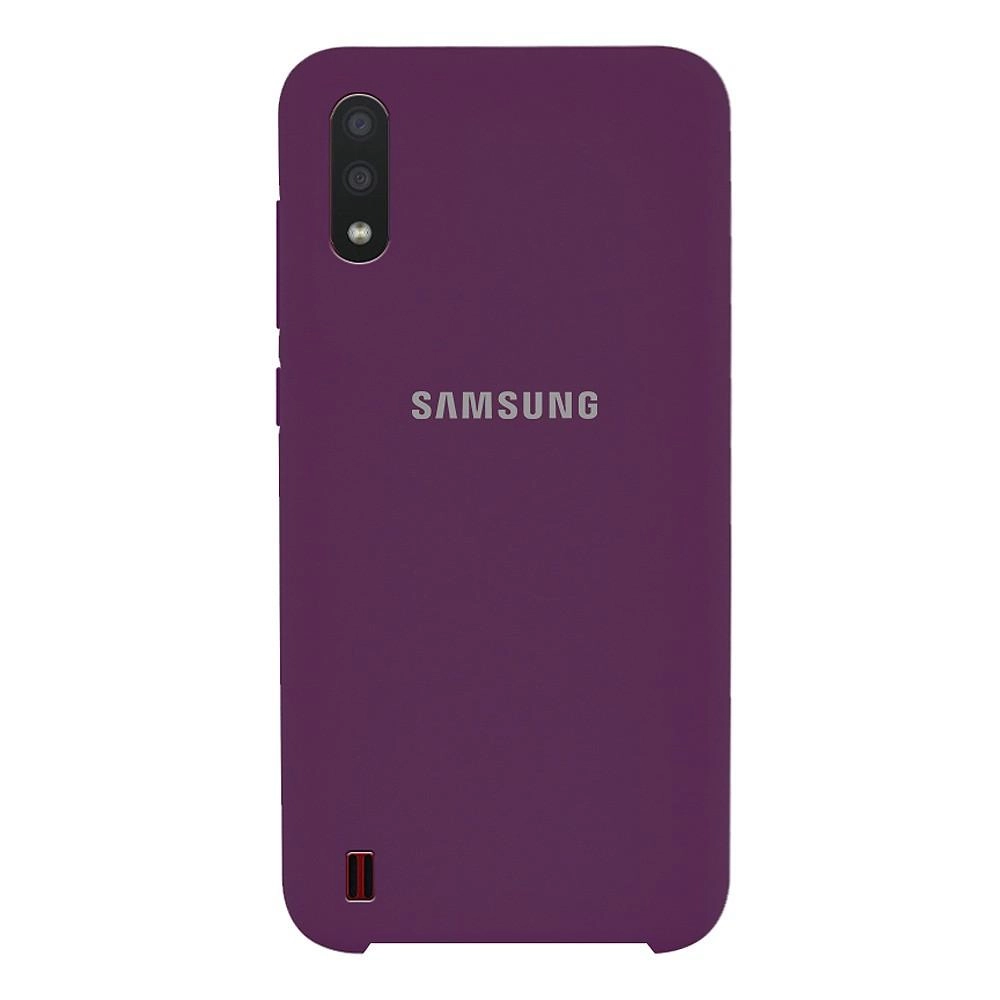 Чехол Silicone cover для Samsung Galaxy A01, сливовый купить