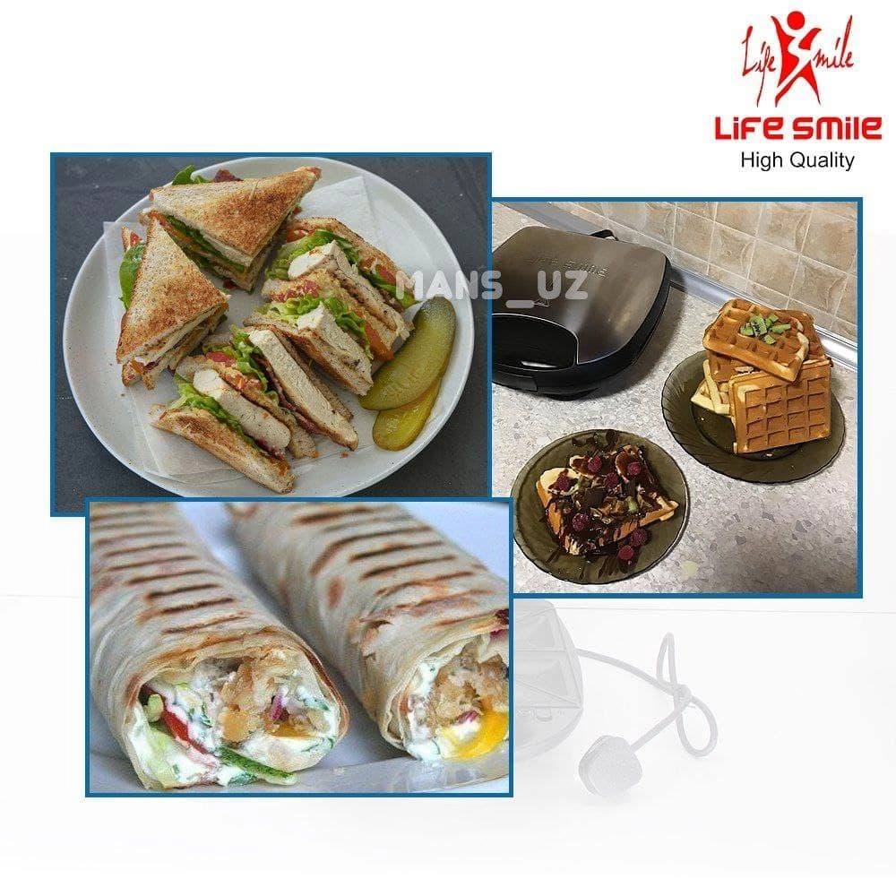 Lifesmile 3tasi1da sendvich-vafli-gril elektropishirgichi B231 bo'lib to'lash