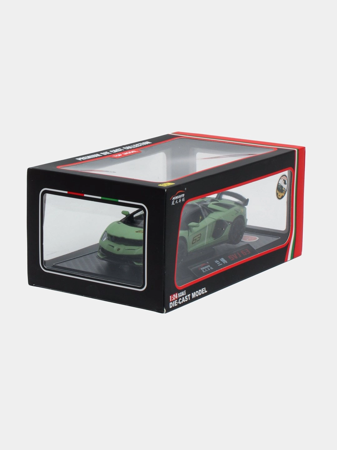 Металлическая коллекционная машинка Lamborghini Aventador SVJ 63 1/24, Green цена