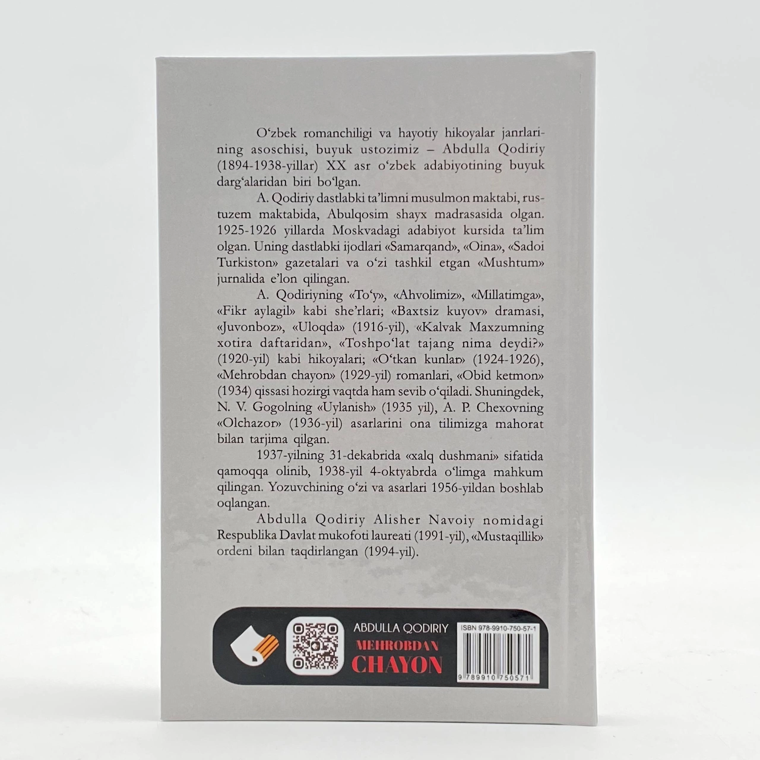 Abdulla Qodiriy: Mehrobdan Chayon (Oltin qalam) bo'lib to'lash