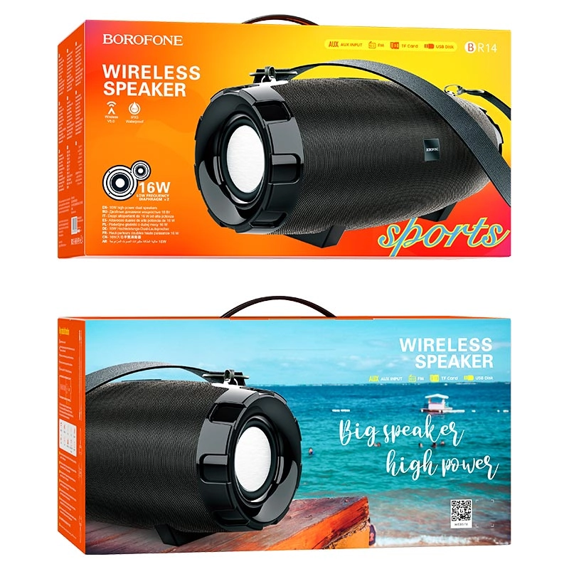 Borofone BR14 qora simsiz Bluetooth-kolonkasi O'zbekistonda