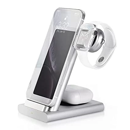 Coteetci 3 in 1(CS5700-GY) alyuminiy simsiz zaryadlash stendi sotib olish