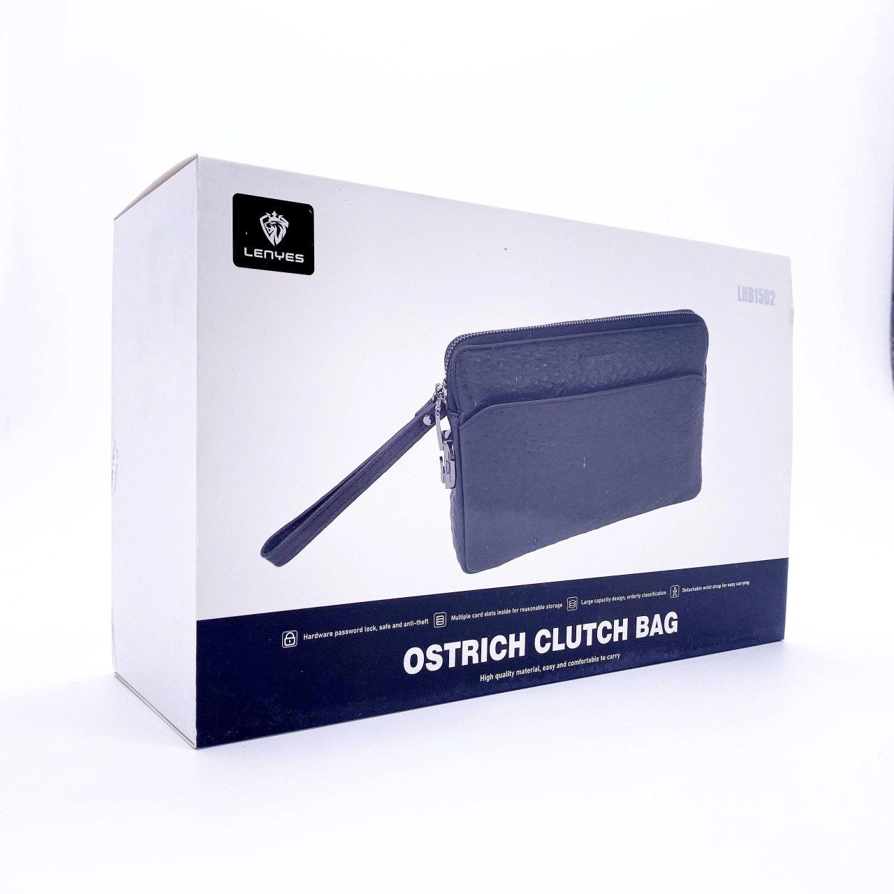 LENYES Ostrich Clutch Bag LHB1502 sumkasi O'zbekistonda