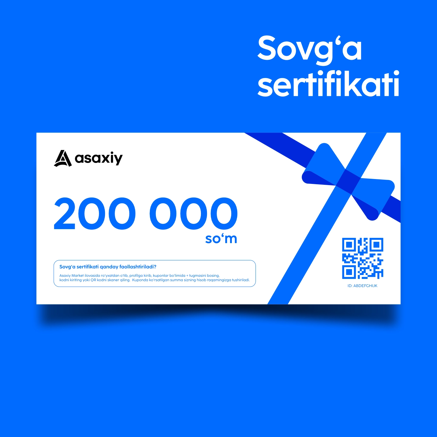 200 000 so'mlik sovg'a sertifikati sotib olish