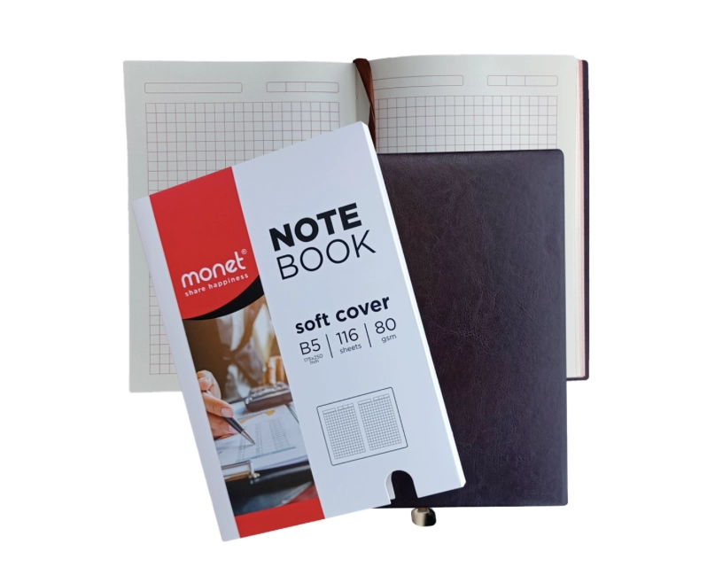 Monet bloknoti, B5 format, katak, 116 sahifa 80gsm 2NB002 (1/64) sotib olish