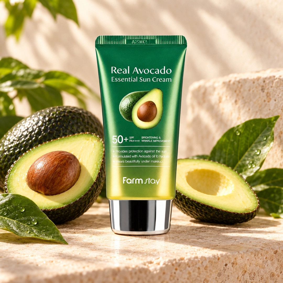 FarmStay Real Avocado Essential Sun Cream SPF50+ PA++++ quyosh kremi, 70 g arzon