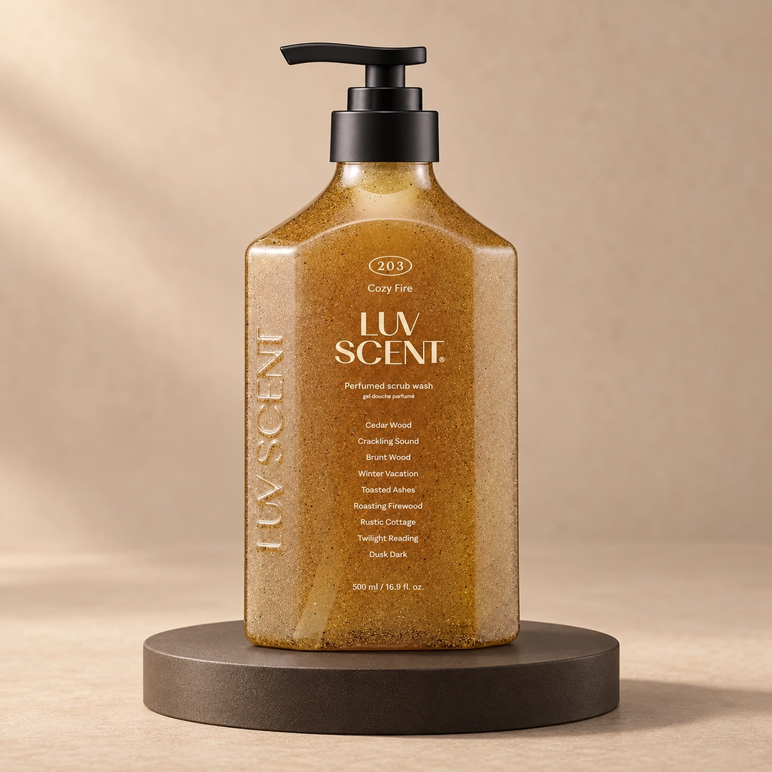 LUV SCENT 203 Cozy Fire parfyumerlangan tana skrab-geli arzon