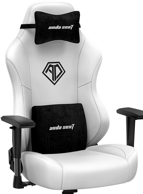 Anda Seat Phantom 3 Size L White PVC o‘yin kreslosi O'zbekistonda