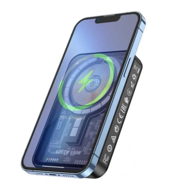 Green Lion 3in1 Transparent 5000mAh Magsafe tashqi akkumulyatori sotib olish