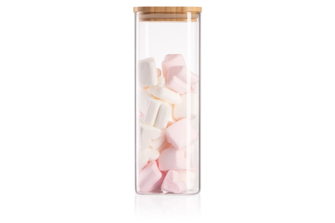 ARDESTO Midori saqlash idishi, 1000 ml, kvadrat shakl, shisha + bambuk qopqoq, shaffof (AR1310BLS) sotib olish