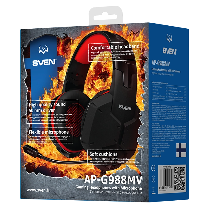 Sven AP-G998MV Red kompyuter quloqchini bo'lib to'lash