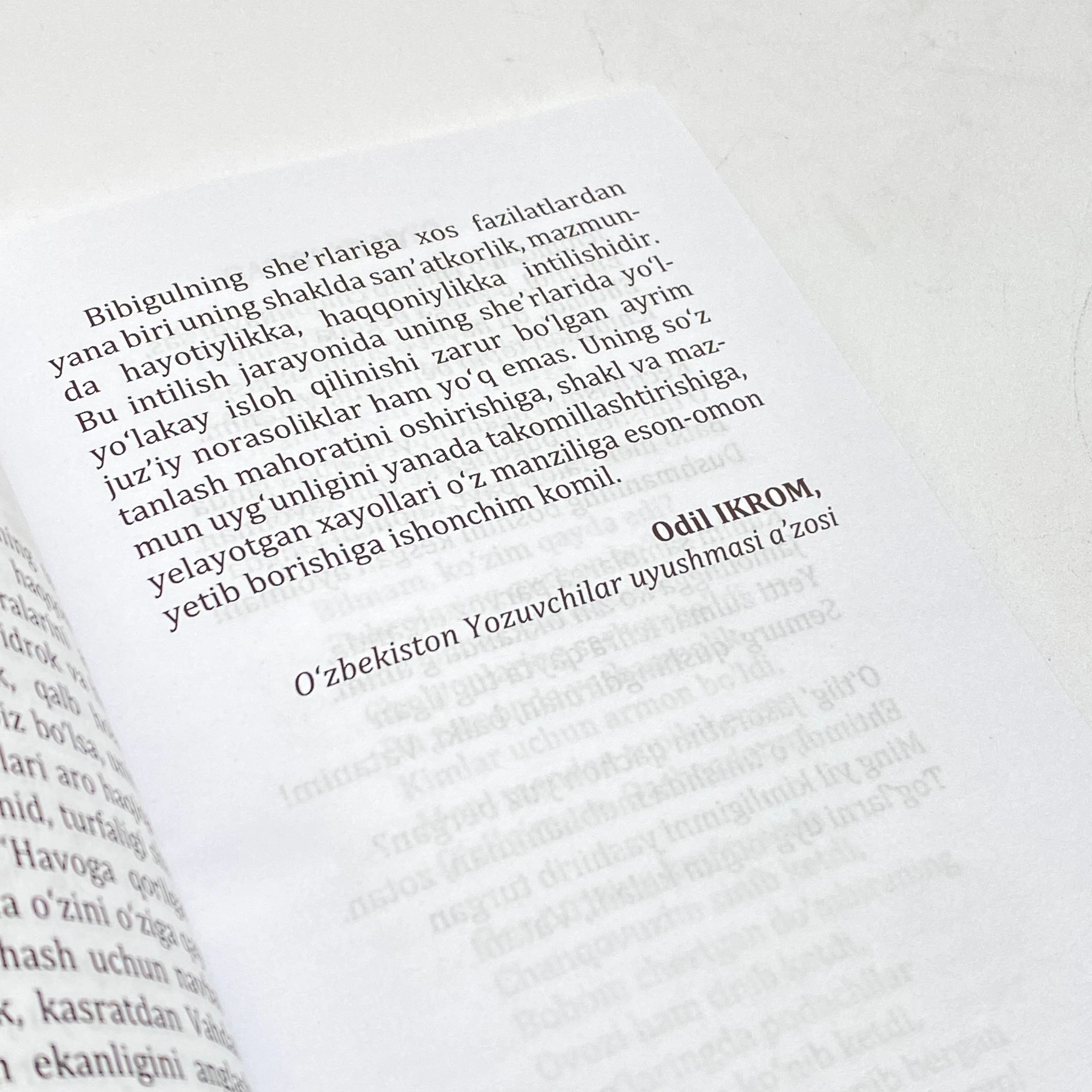 Bibigul Adiyeva: Xayol kemasi O'zbekistonda