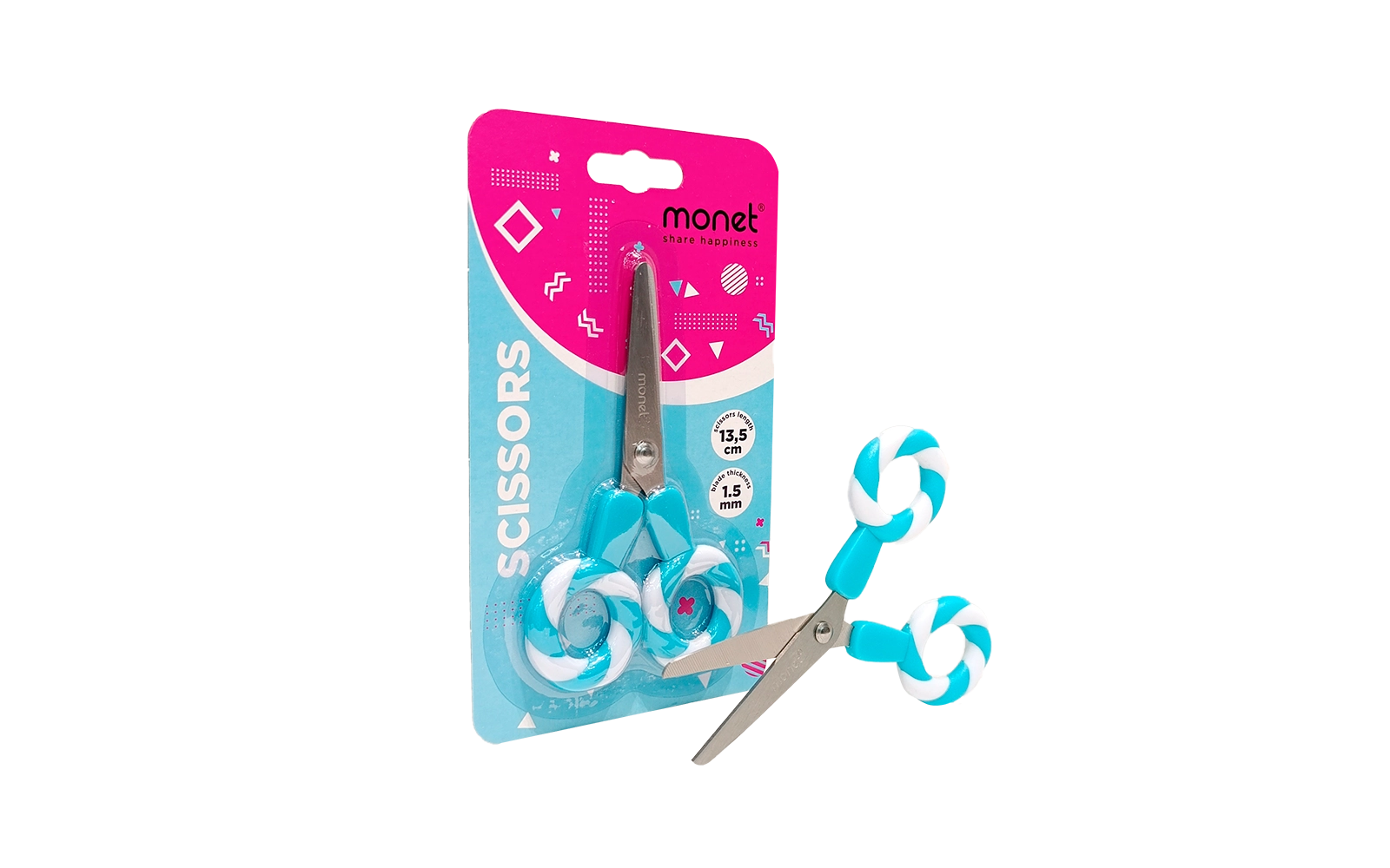 Ножницы 5,25 дюймов/13,5 см MONET blue candy 2SC005 купить