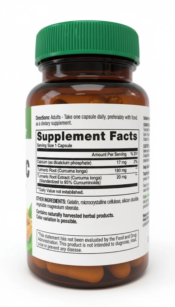 Mason Natural, Zerdecho‘y (Turmeric) 200 mg, 15 kapsula (45810) arzon