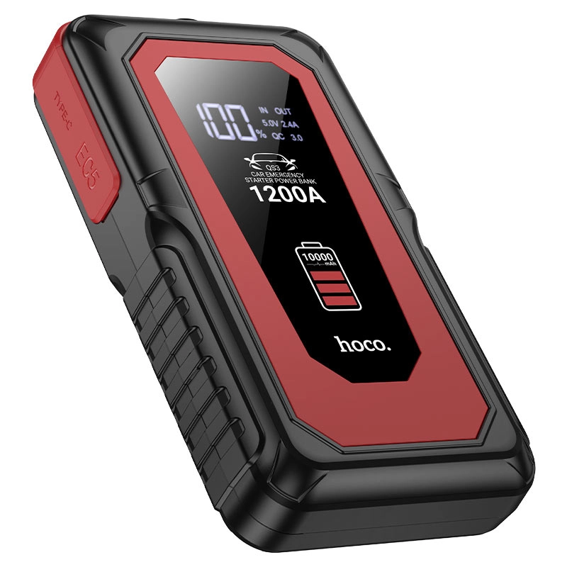 Portativ akkumulyator Hoco QS3 Victory 10000mAh, avtomobil uchun ishga tushirish qurilmasi bilan onlayn