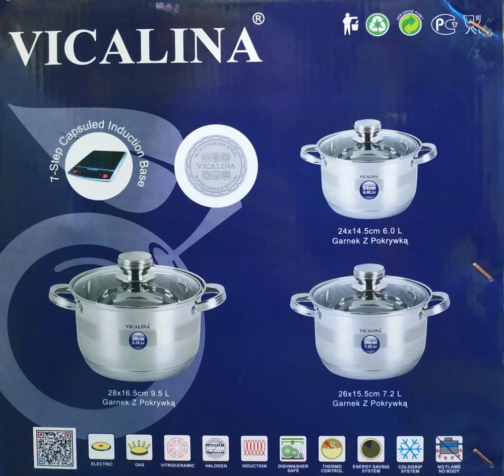 Набор кастрюль VICALINA VL-675 (3шт.) недорого