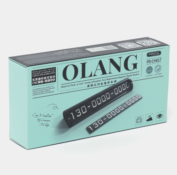 Парковочный номер (автовизитка) Proda PD-CH017 чёрный онлайн