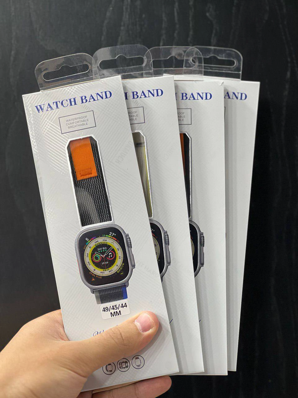 New SPORT 49/45/44mm qora smart soat tasmasi onlayn