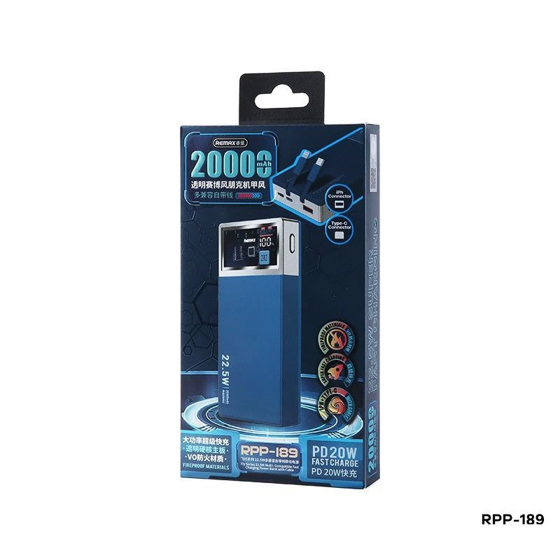 Внешний аккумулятор Remax RPP-189 синий купить