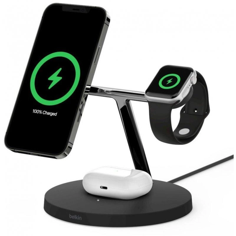 Беспроводное зарядное устройство Belkin MagSafe 3-in-1 Wireless Charger WIZ009vfBK в Узбекистане