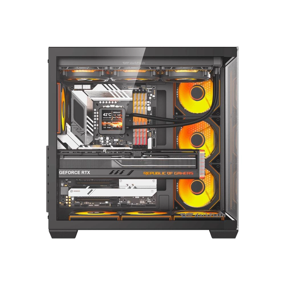 Kompyuter korpusi Darkflash C280 E-ATX PC Case with 7 RGB fans O'zbekistonda