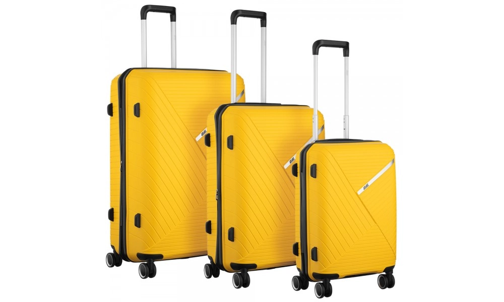 Набор пластиковых чемоданов 2E SIGMA EXP (L+M+S) Yellow рассрочка