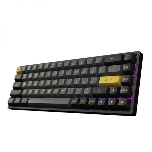 Клавиатура AKKO 3068B Plus Black&Gold CS Jelly Pink RGB рассрочка