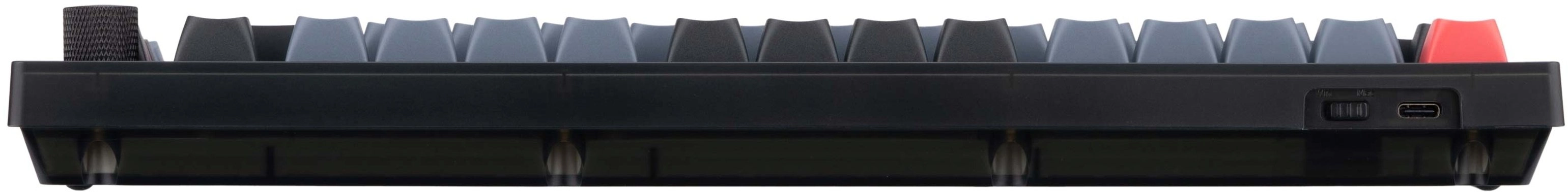 Клавиатура Keychron V1 84 Key QMK Gateron G PRO Blue Hot-Swap RGB Knob Frosted Black рассрочка