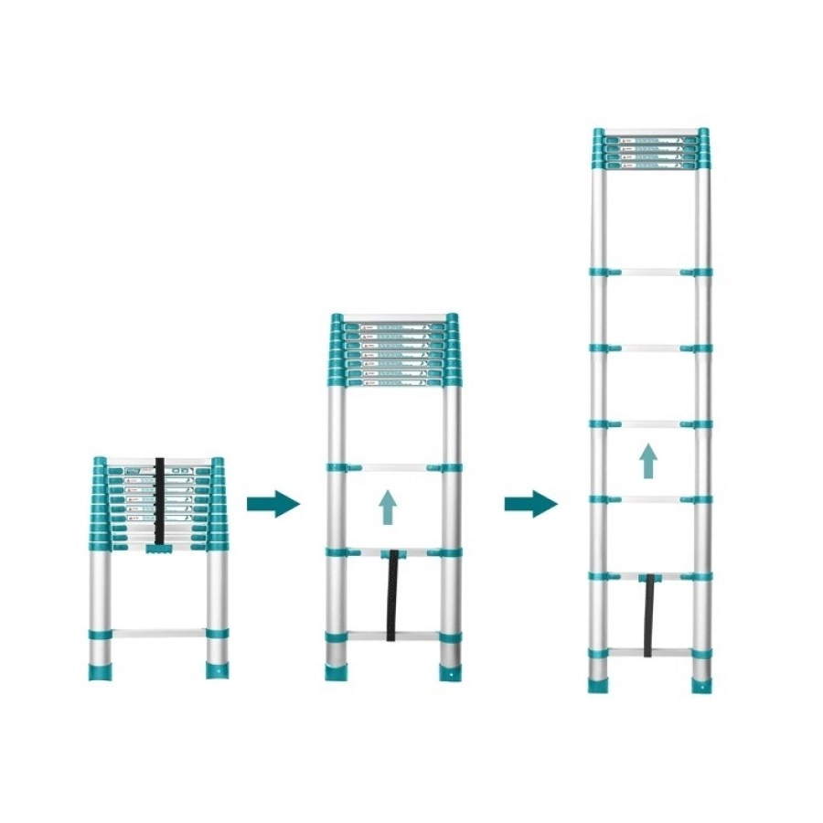 Teleskopik narvon Total THLAD08101 (10 pog'onali) bo'lib to'lash