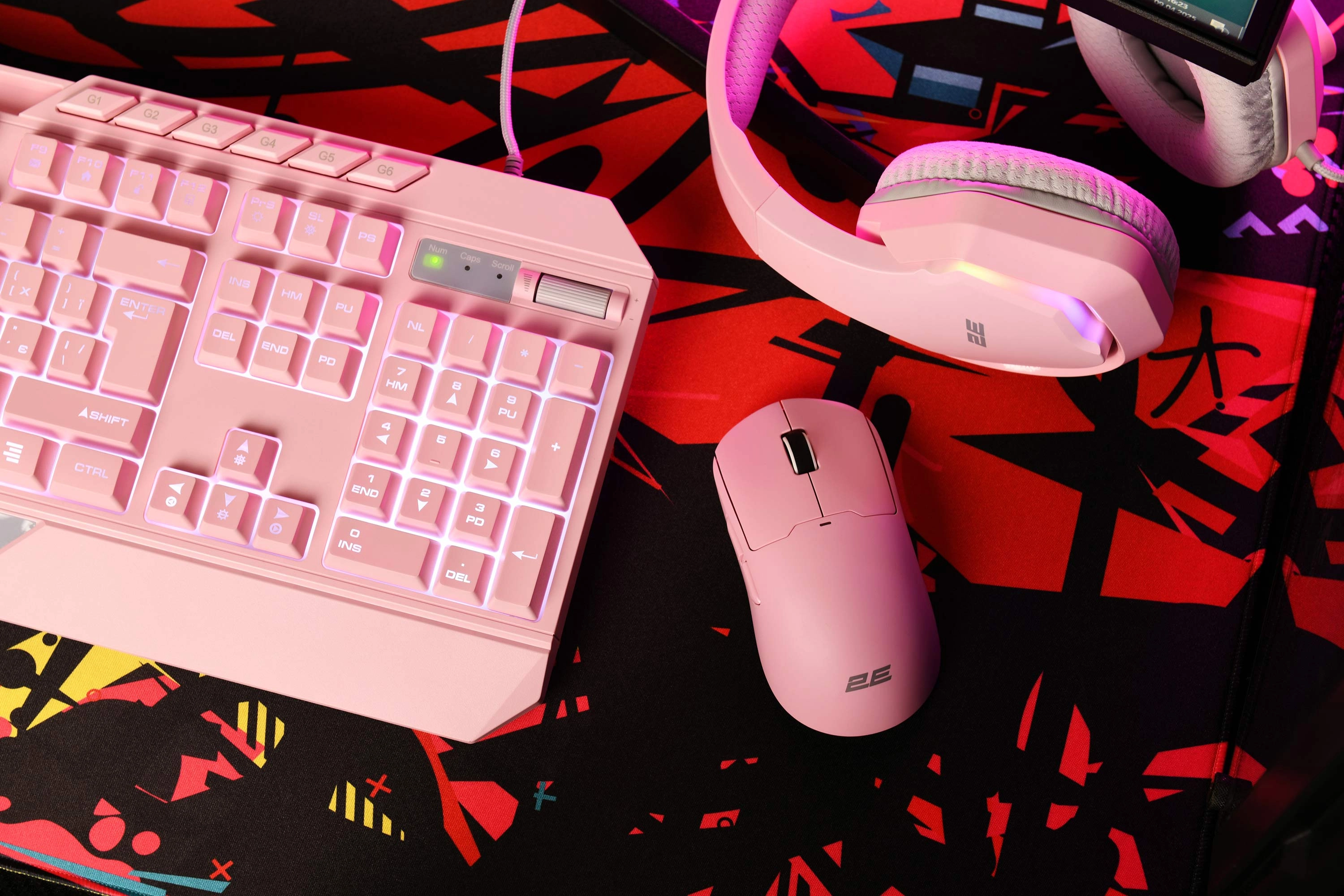 2E GAMING MG355 WL, RGB, USB-A/WL sichqonchasi pushti bo'lib to'lash