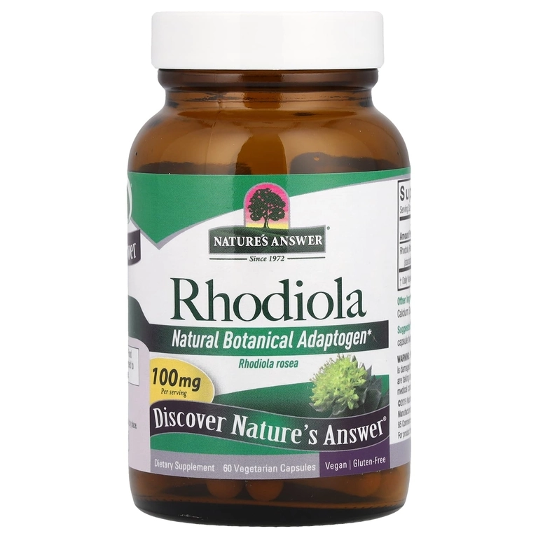 Nature's Answer, Rhodiola, 100 mg, 60 vegetarian kapsula (16426) O'zbekistonda