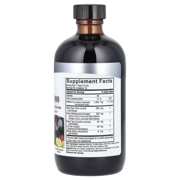 Nature’s Answer, Liquid Vitamin C tabiiy limon ta’mli suyuq vitamin C, 240 ml (8 suyuq unsiya) (26115) arzon