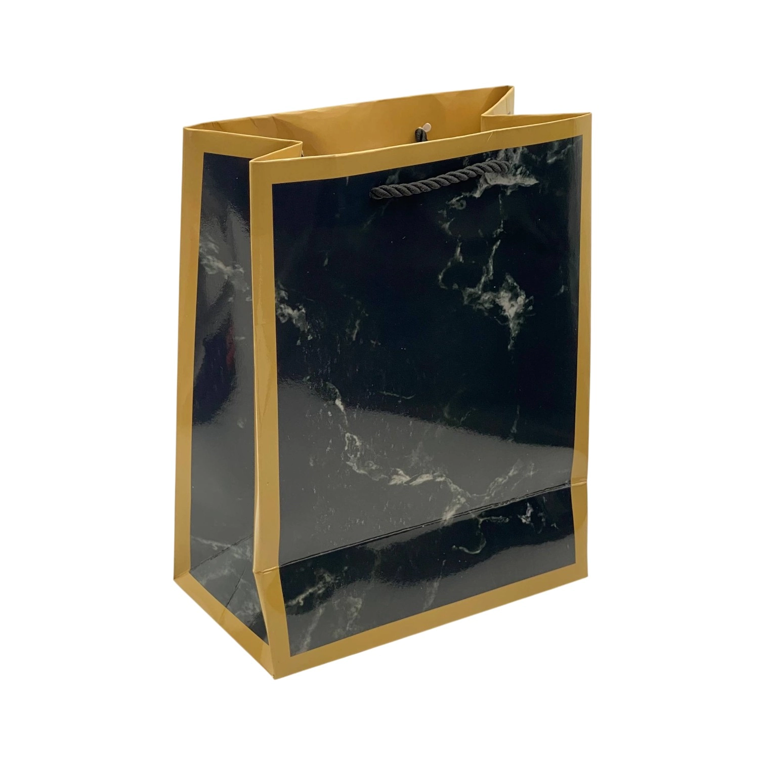 Подарочный пакет, (18x10x23 см) шт, чёрный купить