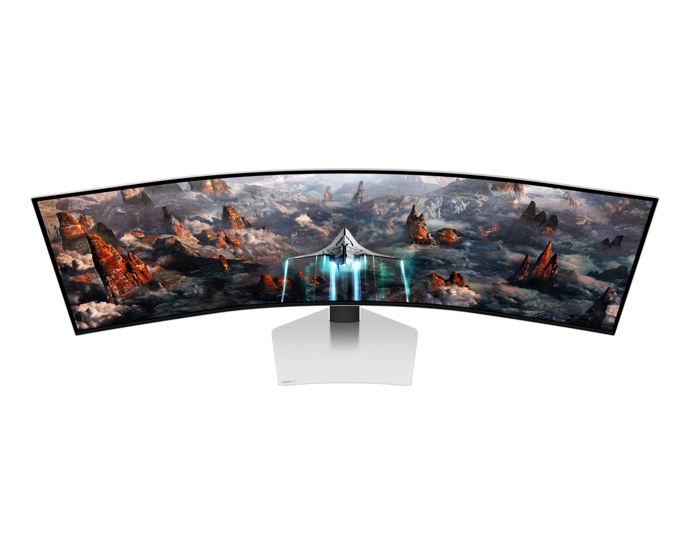 Monitor Samsung Odyssey OLED G9 / 49″ / 240Hz / DQHD / OLED / 0.03 ms / HDR10+ (S49CG934SC) , White yetkazib berish