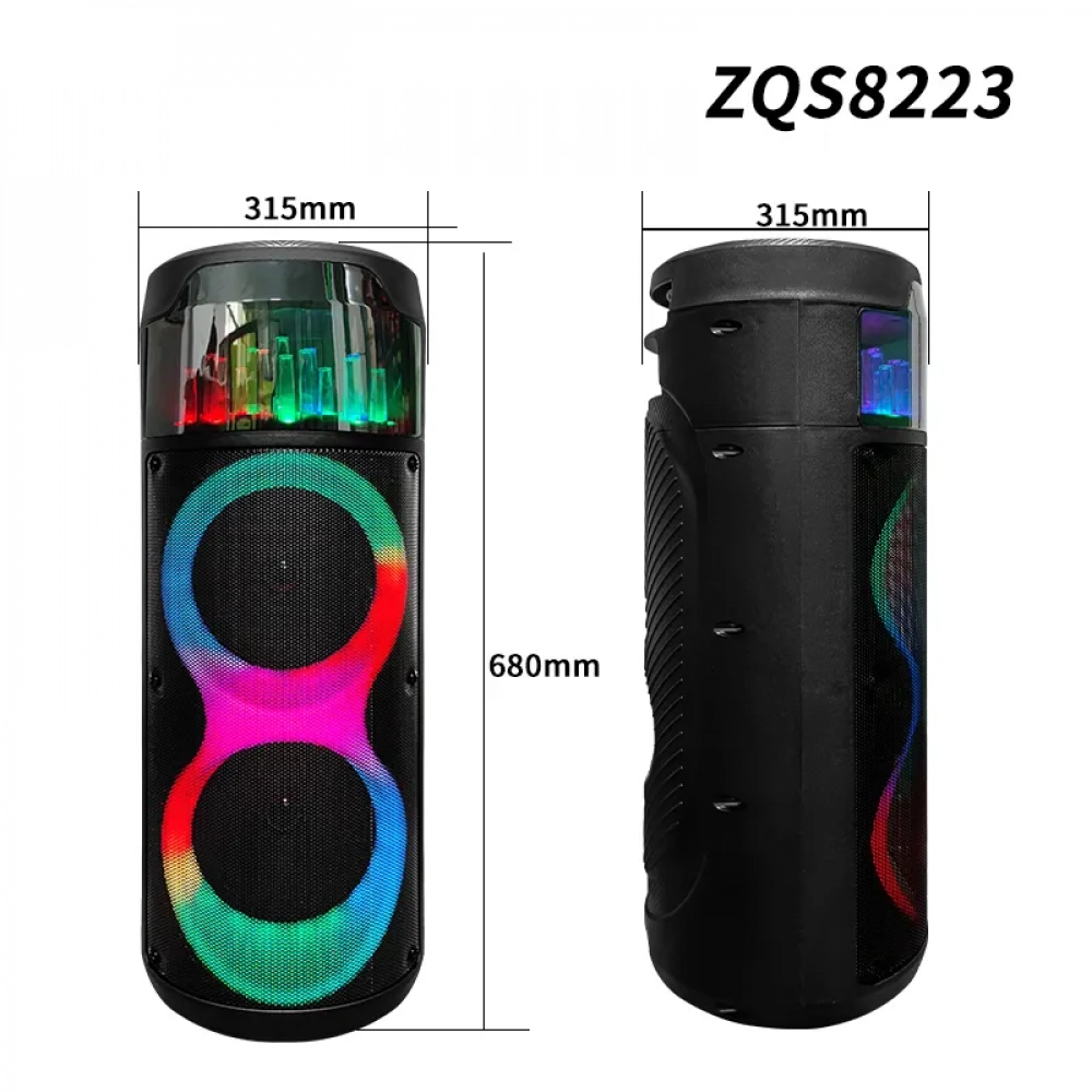 Sing-e ZQS8223 qora portativ kolonkasi + mikrofon O'zbekistonda
