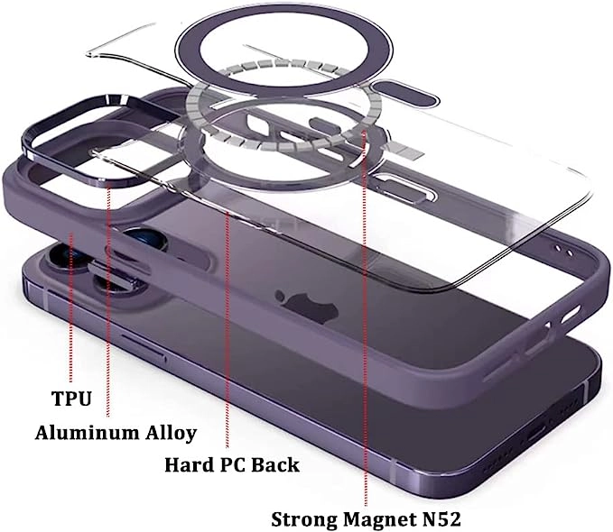 Чехол MagSafe для iPhone 14 Pro фиолетовый в Узбекистане