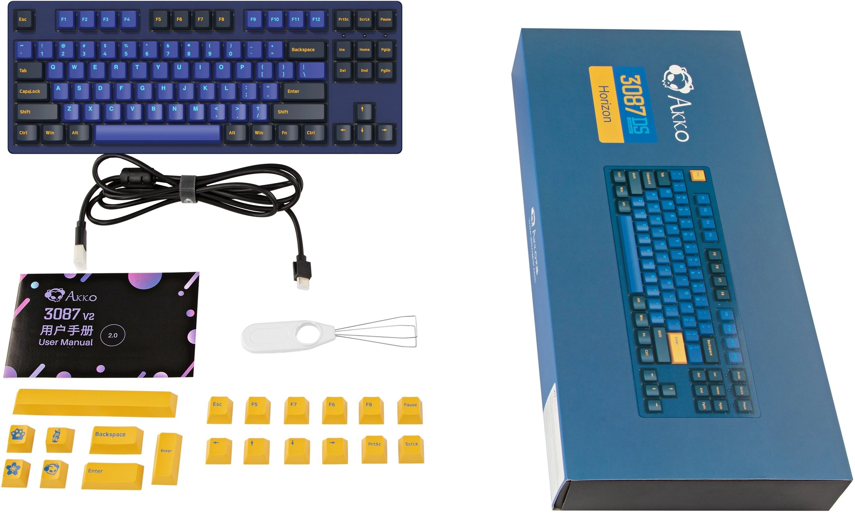 Akko 3087DS V2 Horizon TKL CS Blue Switch klaviaturasi O'zbekistonda