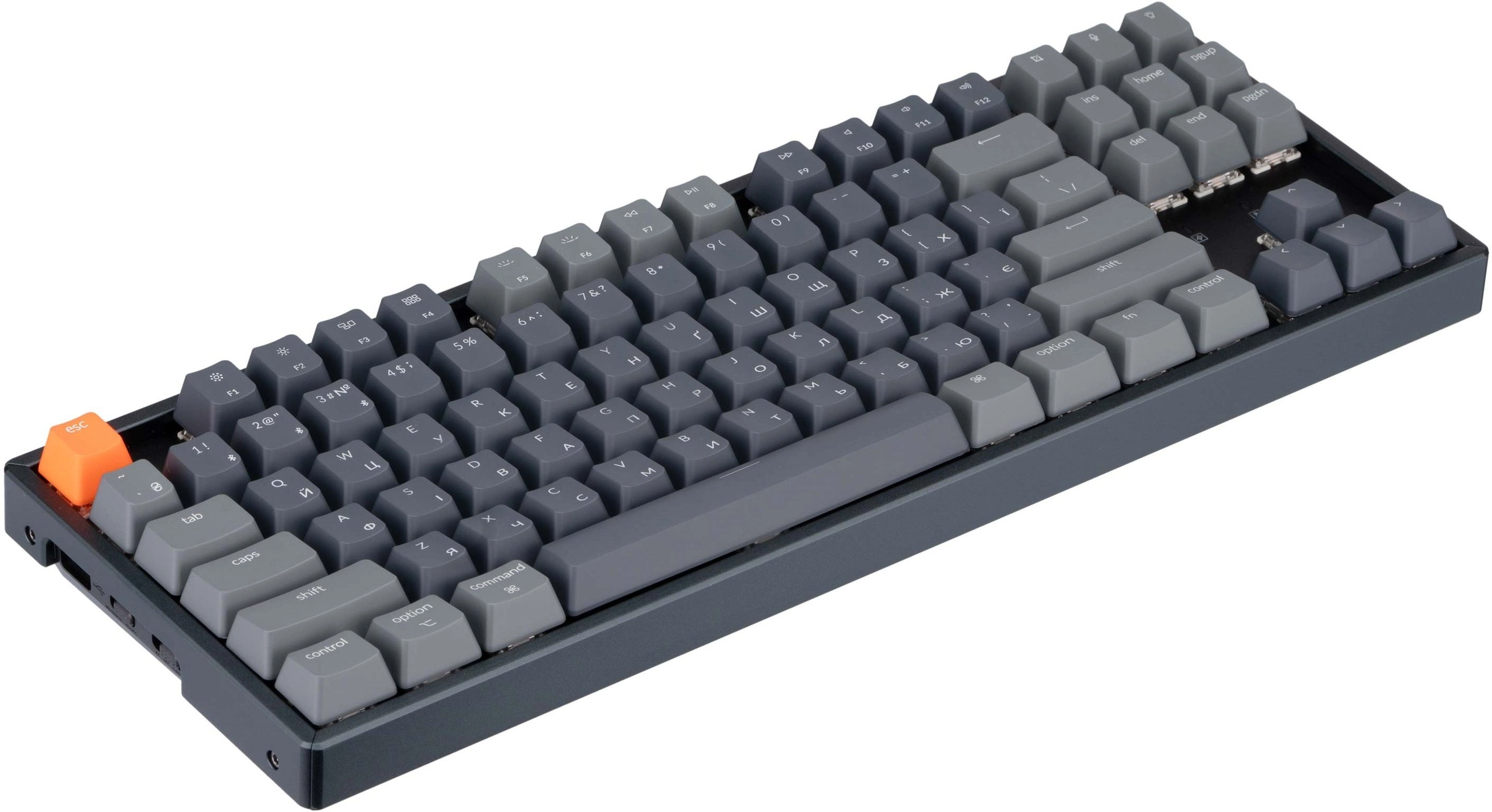 Клавиатура Keychron K8 Aluminum Frame 87 keys, Gateron Red, Hot-Swap, RGB, Black (K8J1_Keychron) O'zbekistonda